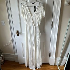 Lulus white wrap maxi dress